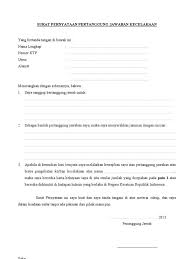 Surat pernyataan adalah suatu surat yang dibuat oleh seseorang berisi pernyataan terkait dirinya pada contoh surat pernyataan yang kedua ialah surat pernyataan perjanjian membayar hutang. Contoh Surat Pernyataan Tanggung Jawab Mutlak Kebenaran Data Kelahiran Berbagi Contoh Surat