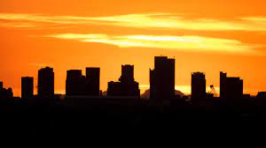 The skyline of downtown phoenix, arizona photo. Sunset Over The Phoenix Skyline Arizona