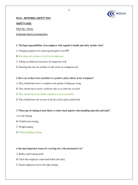 Additionally, 12 workers die from workplace accidents an. Safety Quiz Questions With Answers In English Quiz Questions And Answers