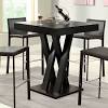 This counter height dining set comprises a table for 6, along with accompanying 6 chairs. 1