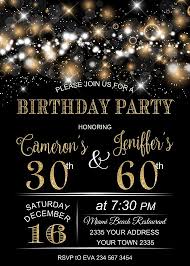 Birthday Ideas In Miami For Adults Adult Joint Birthday Invitation Joint Birthday Party Invitation Combined Party Co Birthday Gold Glitter Glam Glitter Birthday Invite Joint Birthday Parties Combined Birthday Parties Birthday Party Invitations