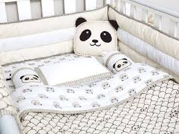 Modern Panda Organic Cot Bedding Set Bebek Yastik Bebek Bebek Odasi