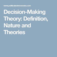 Decision Making Theory Definition Nature And Theories Decision Making Definitions Theories
