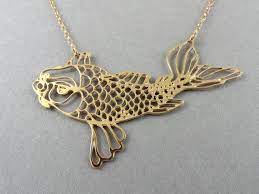 Koi Fish Necklace Goldfish Koi Necklace Japanese Koi Jewelry Etsy Fish Necklace Necklace Jewelry