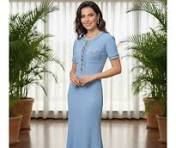 Vestido Midi Branco Canelado Feminino Elegante Verão | Lua