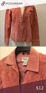 Live A Little Leather Jacket Live A Little Pink Leather Jacket Good Condition With Some Very Minor Wear At C Leather Jacket Jacket Buttons Pink Leather Jacket