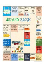 Board Game Present And Past Simple Worksheet Free Esl Printable Worksheets Made By Teachers English Grammar Games English Class Games Past Simple