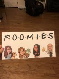 Mitbewohner Bitmoji Handwerk Leinwand Freunde Dorm Buddies College House Decor College Decor College Apartment Decor