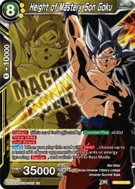 Height Of Mastery Son Goku Cardmarket