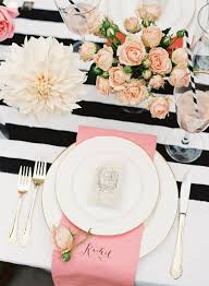 Backyard Pink Black Gold Dinner Party In Medina Wa Finch And Pretty Table Settings Wedding Tablecloths Table Decorations
