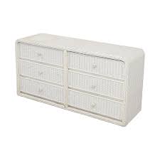 Resin wicker & rattan furniture. 90 Off White Wicker Chest Of Drawers Storage