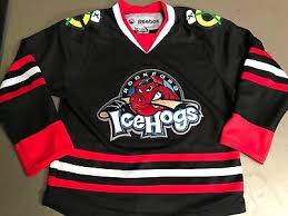 Rockford Icehogs Reebok Ccm Youth Hockey Jersey Size S Black