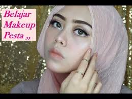 Belajar Makeup Pesta Tutorial Hijab Pesta Ayyunazzuyyin Youtube Kursus Hijab Kecantikan Warna
