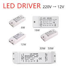 Led Pilote Transformateur 50 W 30 W 18 W 12 W 6 W Dc 12 V Sortie 1a Adaptateur Secteur Alimentation Pour Led Lampe Led B Led Drivers Light Accessories Led Lamp