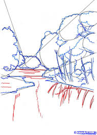 How To Draw A Realistic River Step 5 Mountain Drawing Guided Drawing Drawings