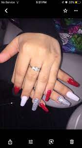 Acrylic Nails Red Acrylic Nails Fire Nails Nails Tumblr