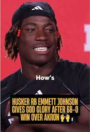 Emmett Johnson Gives Thanks After Nebraska's Big Win