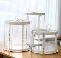 Round clear cake box acetate Cake box
