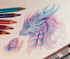 Mother And Child Dragon Dragons Fantasy Art Drawing Dragon Art Art Drawings Fantasy Drawings