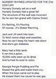 Nursery Rhymes For The Modern World Funny Nursery Rhymes Creepy Nursery Rhymes Creepy Poems
