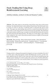 For stock and etf trades placed with an agent over. Pdf Stock Trading Bot Using Deep Reinforcement Learning