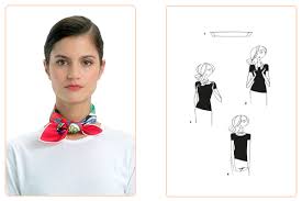 Hermes Application Silk Knots Porter Une Echarpe Nouer Foulard Foulard Hermes