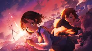 Mitsuha Miyamizu Taki Tachibana Tears Kimi No Na Wa Your Name Anime