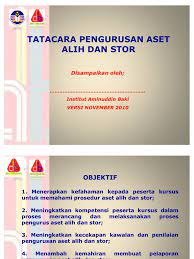 Pengurusan aset di stor pusat dan stor utama setahun sekali dalam tahun semasa bermula 1 oktober dan berakhir pada 31 disember; Aset Alih Dan Stor