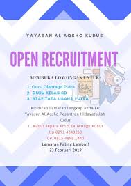 Lowongan kerja agam kali ini mencakup untuk perusahaan besar, kecil, karyawan swasta, hingga negeri. Informasi Lowongan Kerja Guru Sd Guru Olahraga Putra Dan Staf Tata Usaha Putra Lowongan Kerja Kudus Terbaru 2021