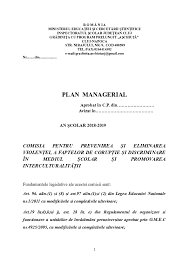 Articolul i legea educatiei nationale nr. Doc Plan Managerial 2018 Nicoleta Boca Academia Edu