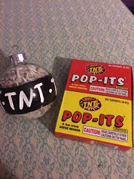 tnt ornament get a clear glass ornament fill it with pop it s paint whatever color you want i didn t have r clear glass ornaments glass ornaments black rings pinterest