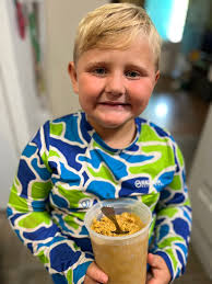Child enjoys homemade hash