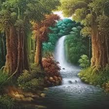 Ya, pemandangan berupa air yang jatuh dari pemandangan yang sangat menyatu dengan alam tergambar jelas pada foto di atas. Jual Produk Lukisan Pemandangan Air Terjun Bagus Termurah Dan Terlengkap Agustus 2021 Bukalapak