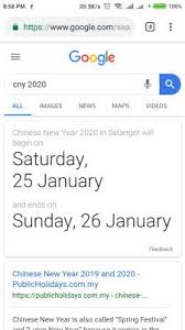 It is also one of the most urbanised states in malaysia whereby people from across the country come here to work. Cny 2020 Is Really Screw Up It Falls On Saturday