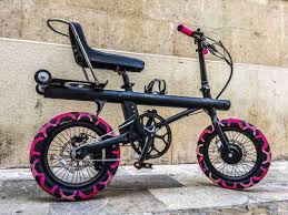 We Modified A Unimicro Electric Foldingbike For A Friend S 10 Year Old Daughter What Do You Think Should Kids Ride El In 2020 Pink Bike Foldable Bikes Kids Ride On