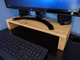 Pallet Wood Monitor Stand No Nails Or Screws Used Just Some Wood Glue And Some Leftove Interior Design Trends Interior Design Career Interior Design Business