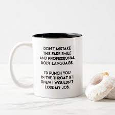 Shop funny quotes women mugs created by independent artists from around the globe. Fake Smile Funny Sarcastic Quote Two Tone Coffee Mug Zazzle Com In 2021 Sarcastic Quotes Sarcastic Quotes Funny Fake Smile