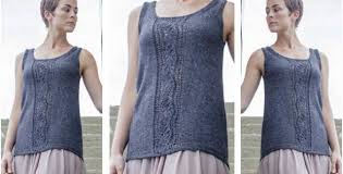 The shape of this top is superbly flattering and effortlessly fashionable. Comfy Minami Knitted Sleeveless Top Free Knitting Pattern
