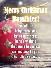 Red Ornament Merry Christmas Card For Daughter Birthday Greeting Cards By Davia Merry Christmas Daughter Merry Christmas Card Daughter Christmas