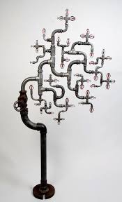 Fire Sprinkler Tree Photo And Sculpture Credited To Sam Deal Sculpture Inspired By The Black Satu Fire Sprinkler System Fire Sprinkler Industrial Lamp Design