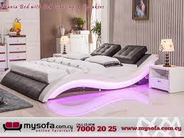 Rania Bed Now With Led And Speakers Crafted Just To Set Up The Perfect Mood While You Sleep Designs So Bedroom Bed Design Bed Design Modern Bedroom Furniture