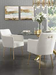 Dinner chairs upholstered accent fabric dining chair with solid wood legs for kitchen living room set of 2 (natural leg). White Dining Chairs Upholstered Off 50