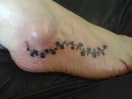 This is a simple tattoo drawn on the ankle. 50 Vine Tattoos For Foot