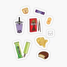 Vector illustration in watercolor style, for graphic and web design. Kawaii Snacks Stickers Redbubble
