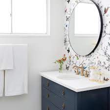 Secondly, bathrooms and powder rooms are the perfect places to experiment with wallpaper for example, use wallpaper to reflect personality in a kids' bath, a teenage girls' bathroom, or a master. 19 Beautiful Wallpapered Bathrooms