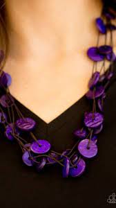 Purple Wooden Necklace 5 Wooden Necklace Paparazzi Jewelry Necklace
