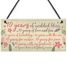Let's assume it is your 20th wedding anniversary, so congratulations for the lovely celebration and. 10th Wedding Anniversary Card Gift For Husband Wife Ten Year Anniversary Gift 5060625626776 Ebay