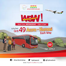Africa World Airlines On Twitter Exactly So With Our Wow Wednesday Promo You Get Your Accra Kumasi Ticket For As Low As 49 Gh Each Way Https T Co Syrage1hgb