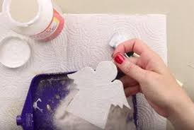 The cute little angel just went down to find a shell to present. Angel Diy Glitter Ornaments Favecrafts Com