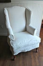Sure fit stretch pinstripe wing chair slipcover. Slipcovered Wingback Chair Ideas On Foter